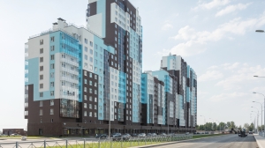 Петербурженку едва не придавил кирпич, сброшенный с многоэтажки ЖК «Чистое Небо»