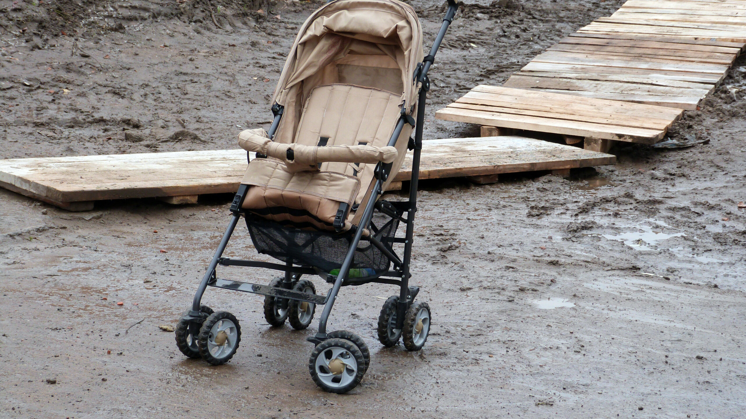 Петербуржцы обнаружили одинокую коляску с ребенком и бутылкой водки у Финского залива