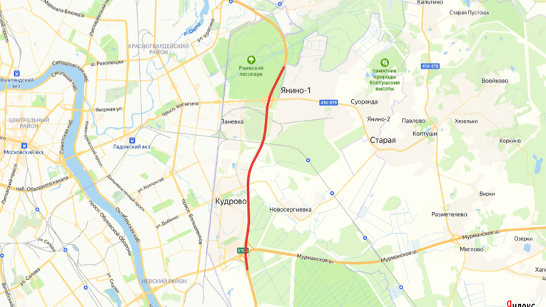 На КАД между развязками с Мурманским и Колтушским шоссе перекроют две полосы движения