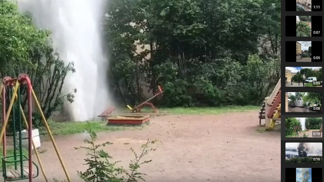 Аномальные взрывы: в Петербурге за неделю сразу четыре трубы устроили импровизированные фонтаны