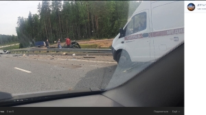 Авария с перевертышем на Новоприозерском шоссе спровоцировала 4-километровую пробку до Энгельса