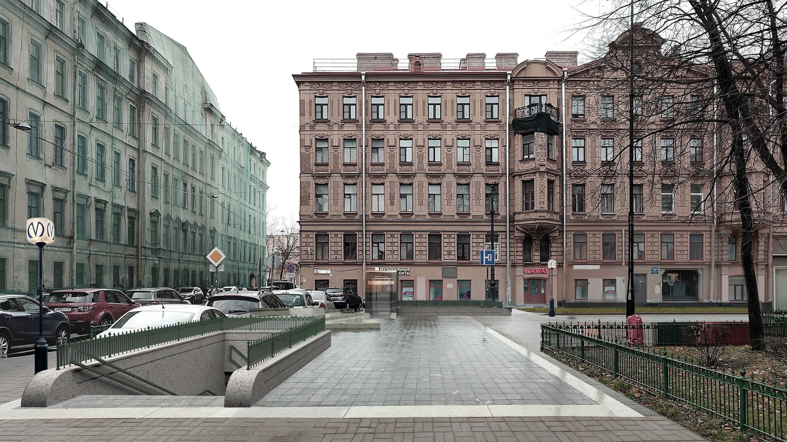 Петербуржцы смогут выбрать место расположения вестибюля станции метро «Театральная»