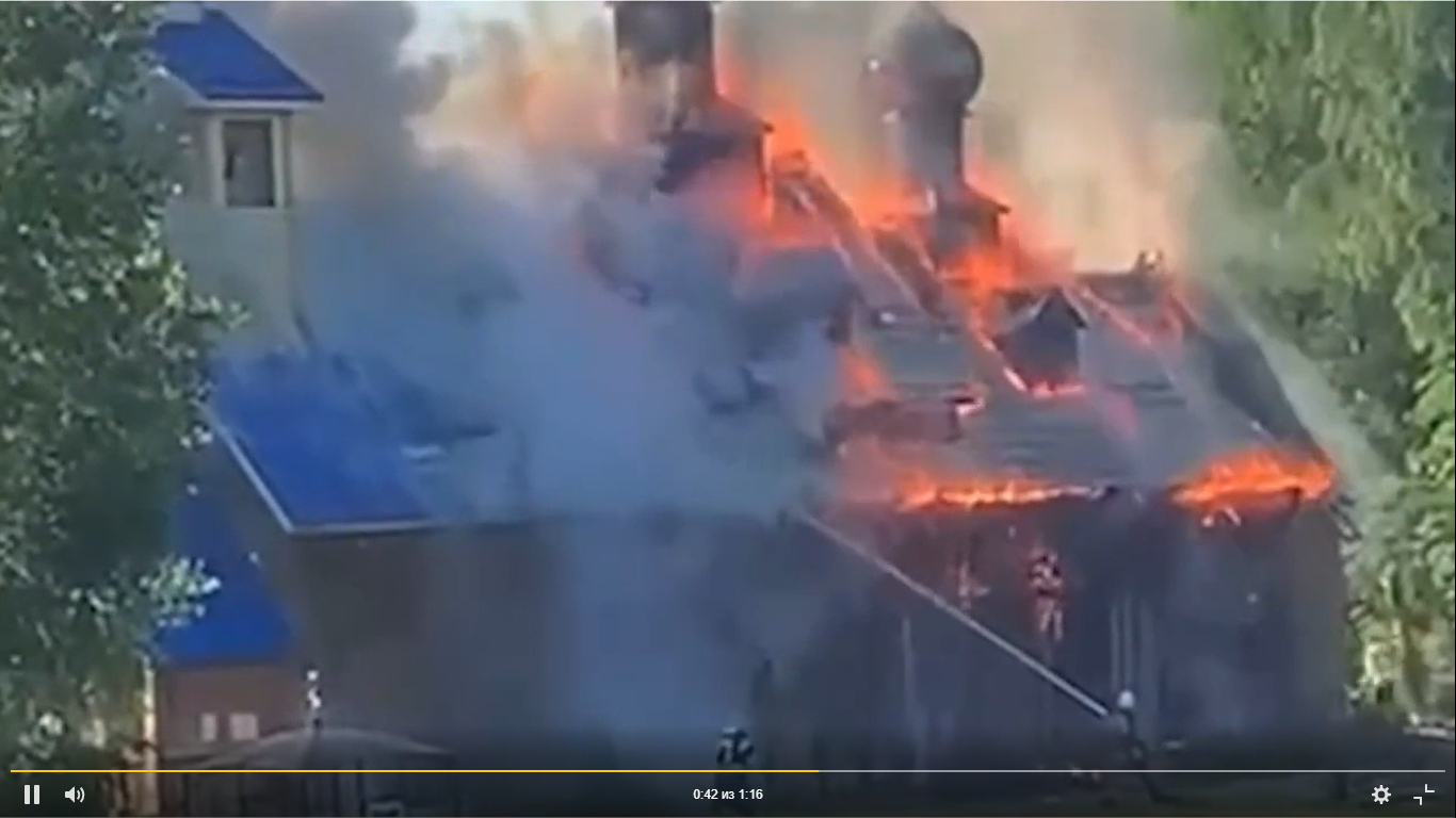 В Петербурге задержали предполагаемого поджигателя храма Василия Великого в Парголово