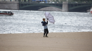 Первый летний понедельник Петербург встречает «желтым» уровнем опасности из-за сильного ветра