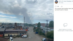 При пожаре в бывшем здании «Водоканалстроя» пострадала петербурженка