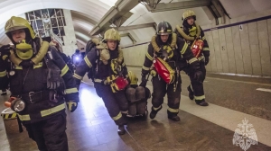 Спасатели тушили ненастоящий пожар на Чкаловской