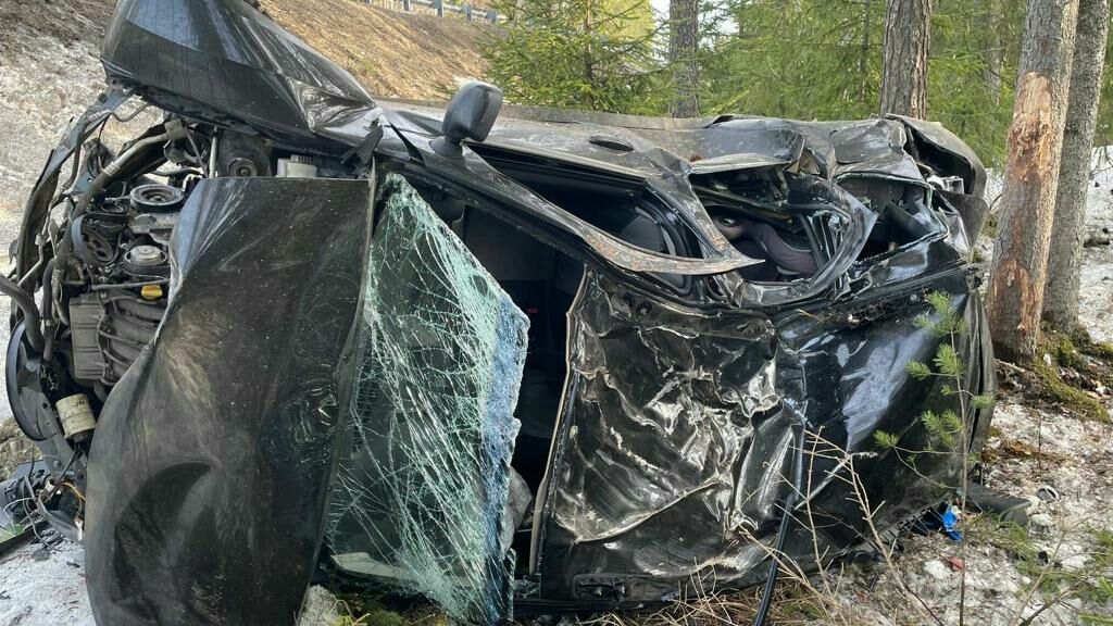На «Скандинавии» полный детей Renault Duster вылетел в кювет