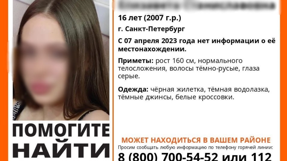 Исчезнувшую в Петербурге девочку ищут второй месяц: всего с начала года пропало 206 детей