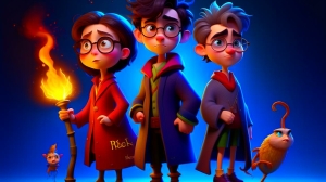 Нейросеть нарисовала Гарри Поттера, Гермиону и Рона в стиле Pixar