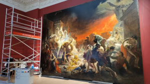 В Петербурге запустили открытую реставрацию картины «Последний день Помпеи»