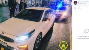 Водитель Kia устроил драку с пешеходом в центре Петербурга и оказался задержан