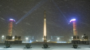 «Лучи Победы» засияли над Московским проспектом в Петербурге