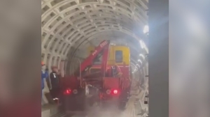 В петербургском метро запустили первый поезд по новому участку тоннеля