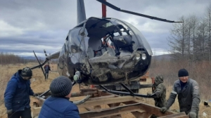В Забайкалье вертолет разбился при взлете: никто не пострадал
