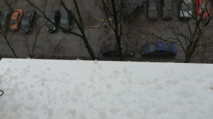 Гроза и снег одновременно обрушились на Петербург