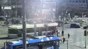 У трамвая на Ваське отказали тормоза: пострадали трое
