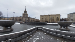 В Петербурге замерзли фонтаны