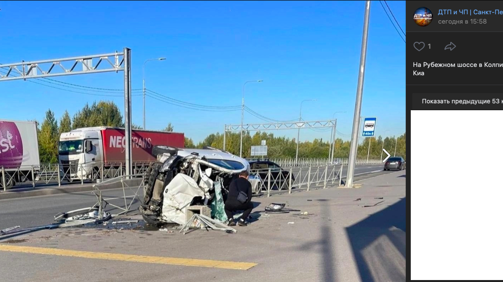 В Петербурге водитель еле выжил в жестком ДТП