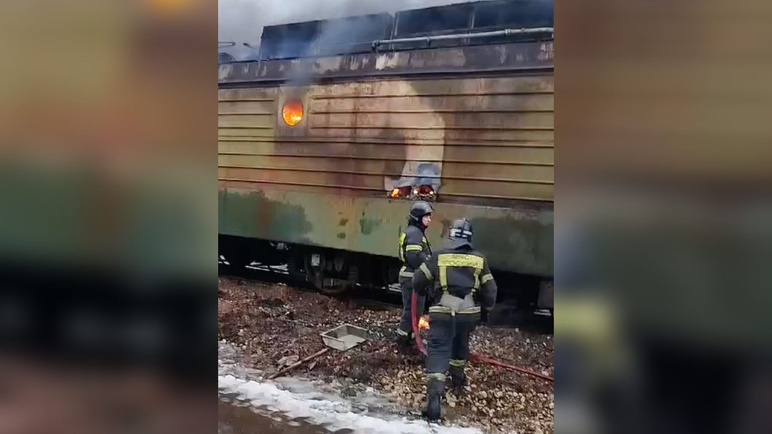 Горящим электровозом в Гатчинском районе Ленобласти заинтересовалась прокуратура