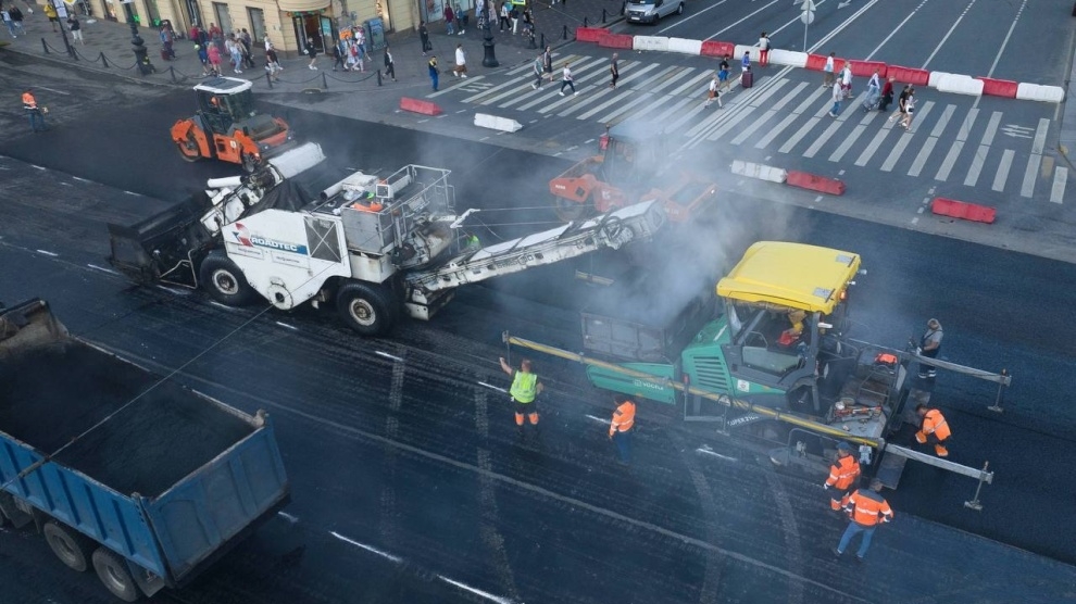 В Петербурге отремонтируют больше 500 тысяч кв.м. дорог в 2025 году