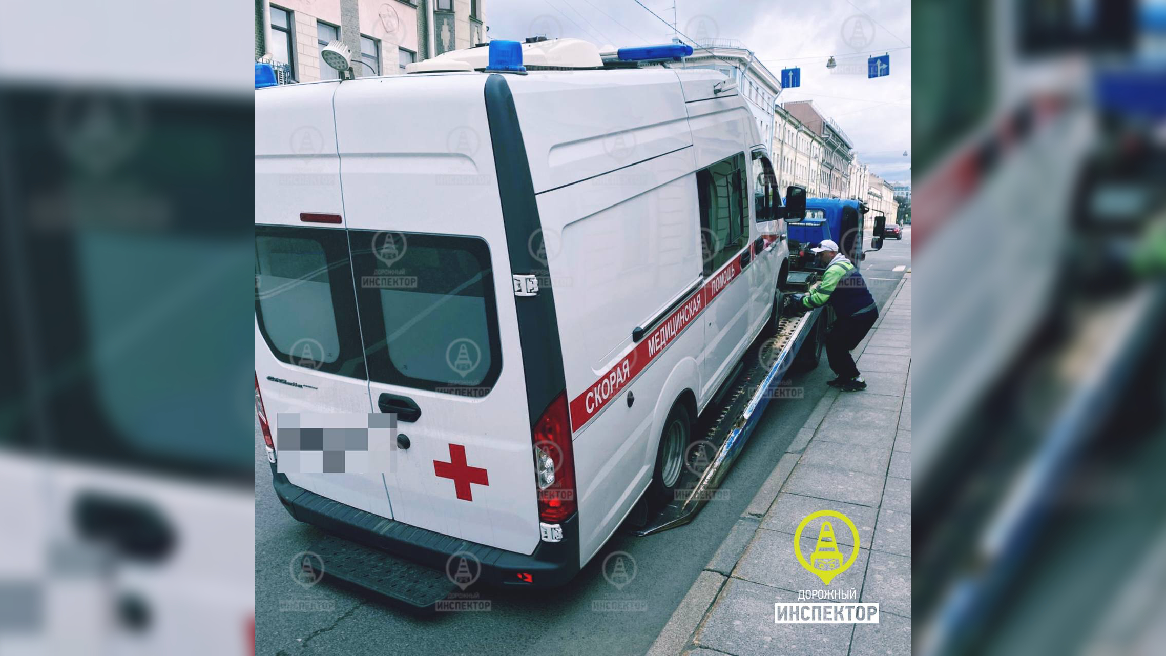 Пьяного водителя скорой помощи задержали на Шпалерной улице