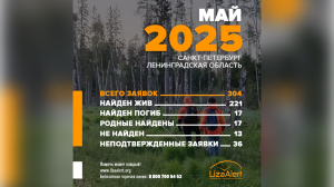 За май 17 пропавших людей в Петербурге найдены мертвыми