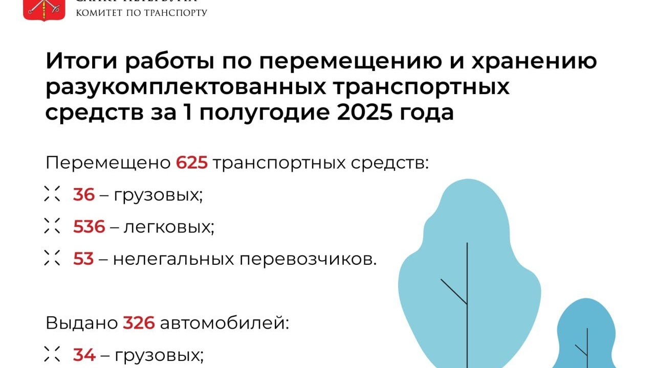 Петербургские стоянки пополнились на 572 разукомплектованные машины