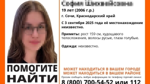 Пропавшую в Сочи почти неделю назад 19-летнюю туристку увезли на такси