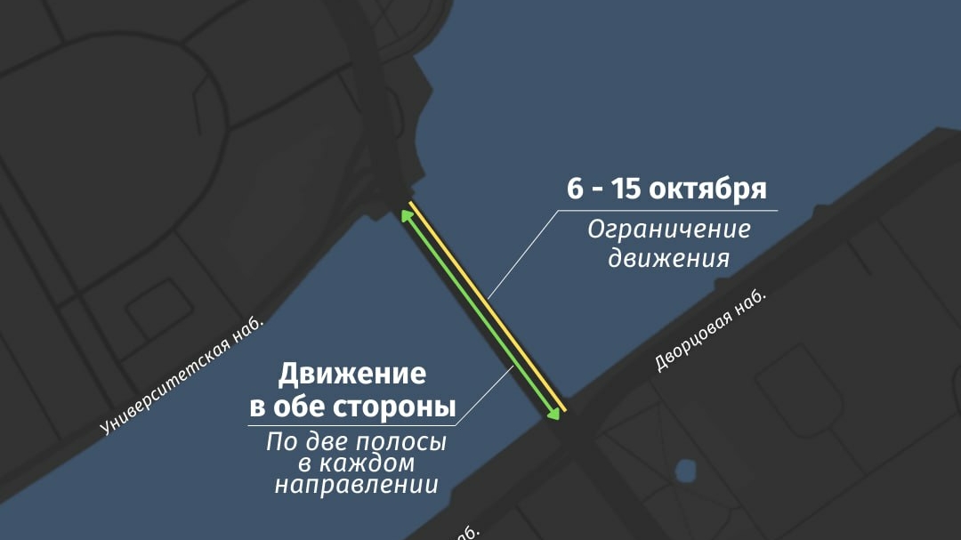Дворцовый мост готовится к ремонту: водителей ждут ограничения