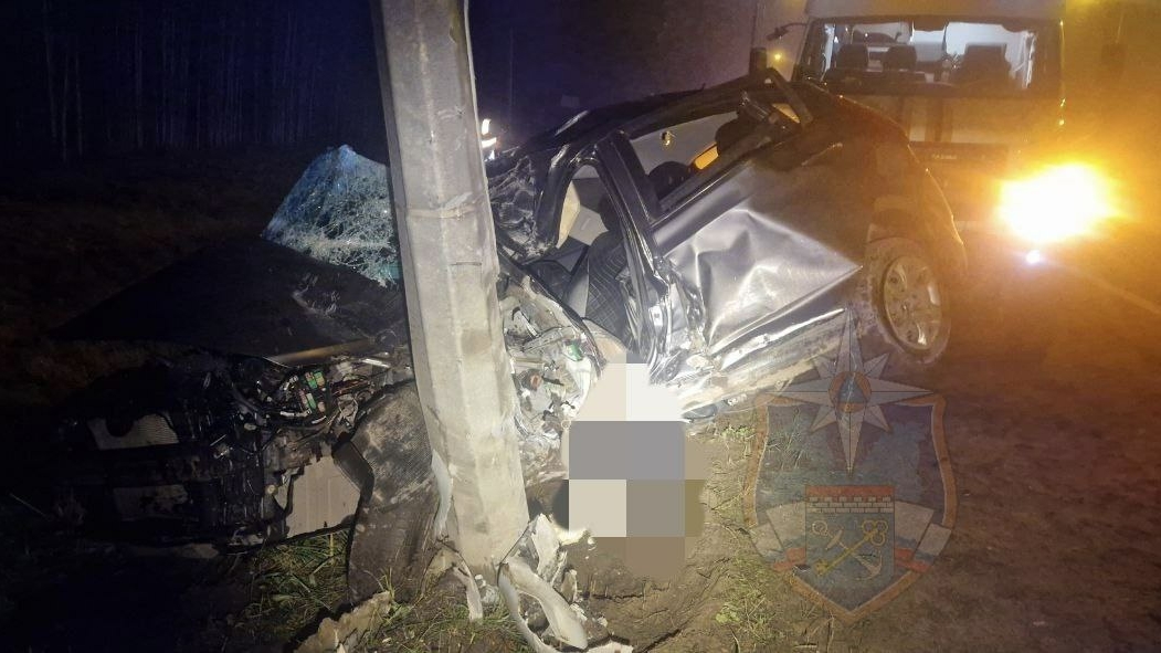 В Ленобласти столкновение со столбом на трассе «Россия» обернулось гибелью водителя иномарки