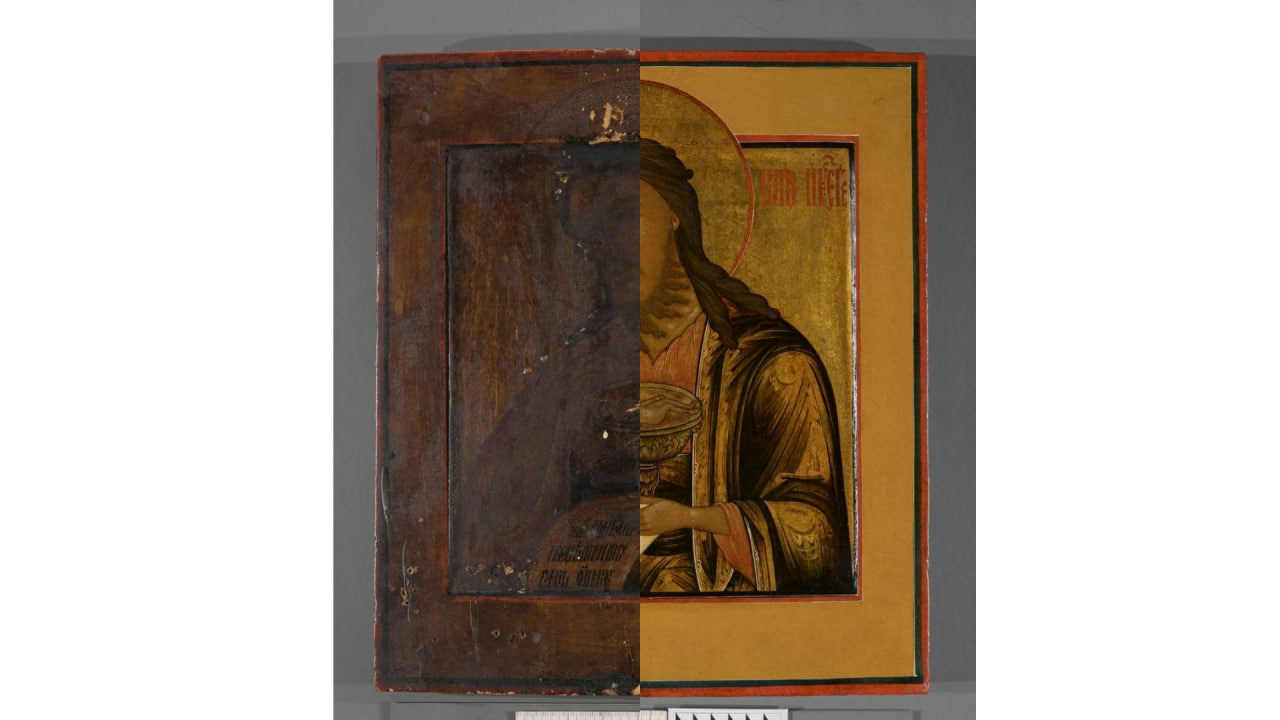 Годовая реставрация вернула истинный вид иконы «Святой Иоанн Предтеча» – фото 