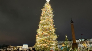 Главную новогоднюю ель зажгли на Дворцовой площади. Посмотрите, как выглядит красавица в этом году