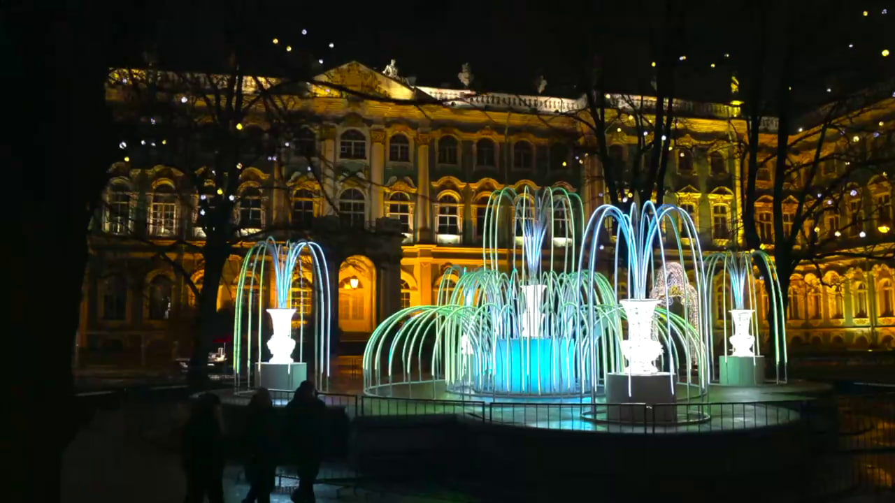 Зимние фонтаны на улицах Петербурга: адреса