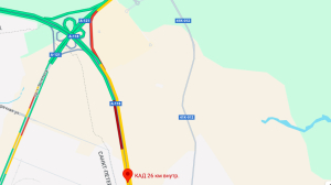 Авария с десятью машинами спровоцировала пробку на 26-м километре КАД