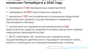 В 2025 году комитету по транспорту Петербурга пришлось устраивать проверки на 30% больше: под контроль попали 15 тысяч ТС