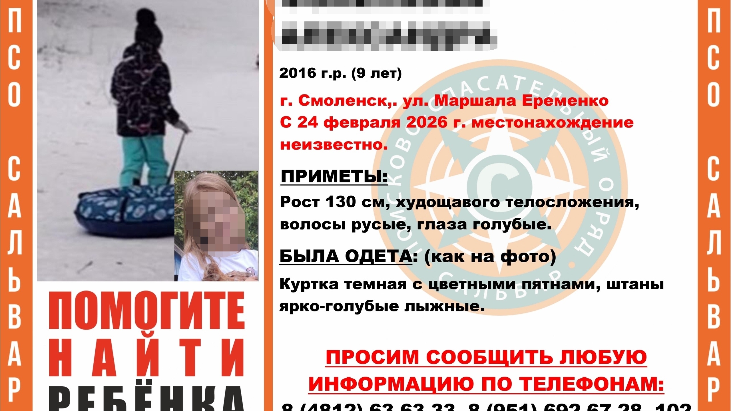 Питомца нашли во дворе: ушедшая гулять с собакой 9-летняя девочка пропала в Смоленске