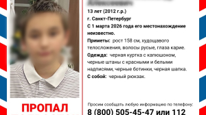 В Петербурге пропал еще один ребенок: на этот раз ищут 13-летнего мальчика