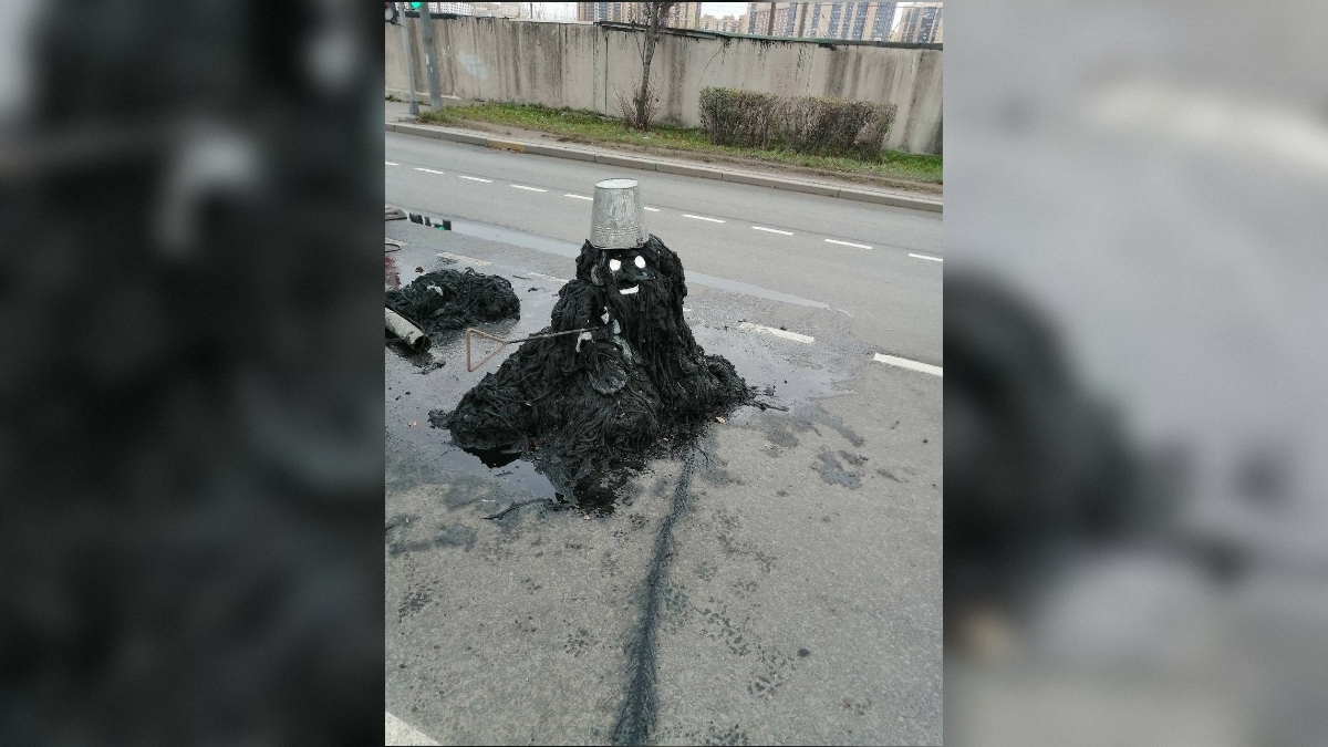 «Тряповик идет к вам»: петербуржцам показали создание, слепленное из слитого в унитаз мусора
