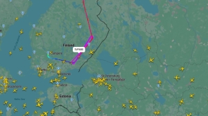 После налета украинских БПЛА шведский самолет-разведчик начал прочесывать окрестности Петербурга