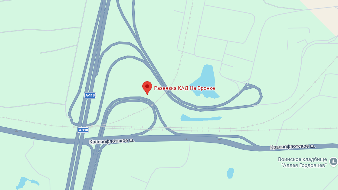 На КАД закрыли съезд на развязке у Бронки: петербургских водителей предупредили об ограничениях