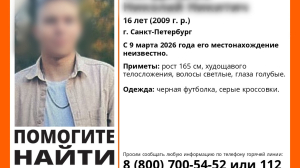 Еще одна потеряшка: в Петербурге четвертый день ищут подростка