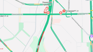 Авария на ЗСД в районе Ленинского проспекта закончилась сотрясением у 71-летней петербурженки