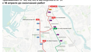 В Петербурге на Бухарестской пропали трамваи: власти компенсировали их автобусами
