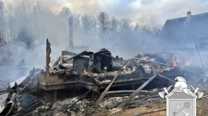 Сгорели два дома, баня и пристройка: после пожара в СНТ «Ладога» Ленобласти увезли женщину с ожогами