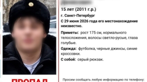 В Петербурге с 29 июня ищут 15-летнего мальчика в синих кроссовках